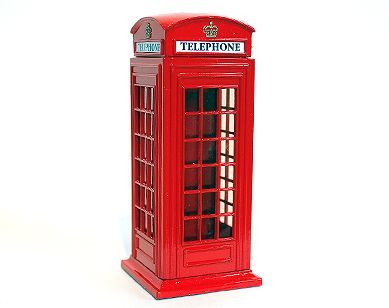 Telephone box diecast moneybank